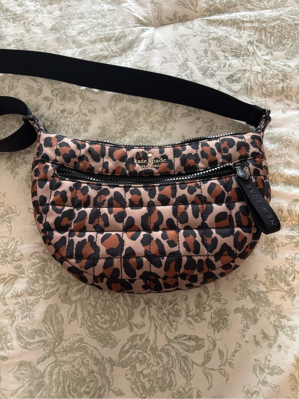 kate spade Leopard Quilted Crossbody Bag in Brown and Black